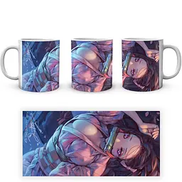 Кухоль GeekLand Demon Slayer Клинок, що розсікає демонів Незуко Лежить на спині SL 02.443 330 мл білий - мініатюра 3