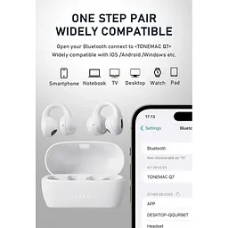 Навушники Tonemac Q7 EarClip Bluetooth 5.3 Bluetooth з мікрофоном ENC - мініатюра 3