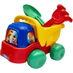 Іграшка для піску Jiahe Plastic Самоскид з лопаткою і грабельками 23х18х18 см (JHS-008)