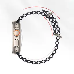 Ремінець Hoco iWatch WA12 series marine double buckle silicone strap (42/44/45/49 мм) - мініатюра 2
