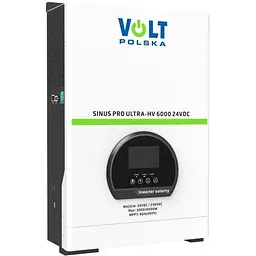 Сонячний інвертор Volt Polska SINUS PRO ULTRA-HV 6000 24/230 В (3/6 кВт) + 80A MPPT (450В) автономний
