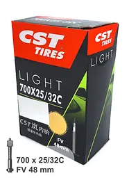 Камера велосипедна CST Light 28 (700x25/32C) FV 48 мм (G00013421) - мініатюра 2