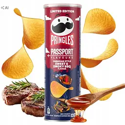 Чипсы Pringles Passport Canadian Style Sweet&Smoky BBQ Flavour 165 г