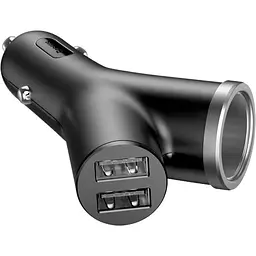 Автомобільний зарядний пристрій Baseus Y Type Car Charger Black (CCALL-YX01) [169696] - мініатюра 2