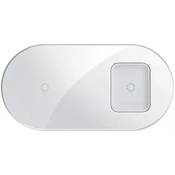 Беспроводное зарядное устройство Baseus Simple 18W 2 in 1 Белый (WXJK-02)