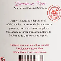 Вино Chateau des Leotins Bordeaux Rose, рожеве, сухе, 0,75 л - мініатюра 6