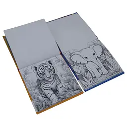 Розмальовка інтегральна, ZOO, 14 х 14 см, 24 аркуші Art studio of Happiness (Арт.: 5891) - мініатюра 2
