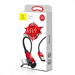 Кабель Baseus MVP Elbow L Shape Cable USB to Lightning 1.5A 2m CALMVP-A09 Red - мініатюра 4