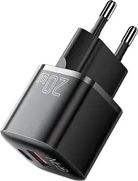 Зарядний пристрій Essager Camber 20W GaN Travel Phone Charger USB A + Type C EU Black (ECTAC-HMB01-P) - мініатюра 2
