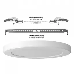 LED світильник круглий VIDEX DL6R 18W 3000K-4000K-6500K White - мініатюра 5
