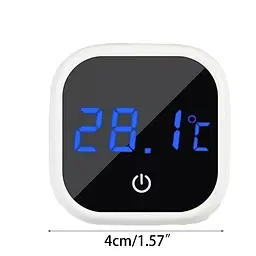 Цифровий термометр для акваріума 43×43 мм самоклеючий з LCD дисплеєм білий (SKU-165) - мініатюра 4