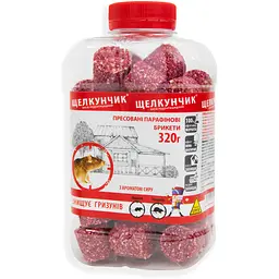 Отрута для мишей та щурів Брикети Лускунчик з ароматом сиру засіб від гризунів родентицид