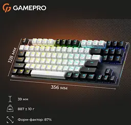 Механічна ігрова клавіатура GamePro MK-124-G Genesis Joker Pro Outemu Red Switch Wireless/Bluetooth/USB - мініатюра 16