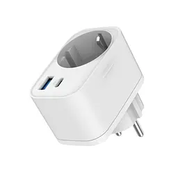 Зарядний пристрій Gembird 1xUSB-C PD20W + 1xUSB QC3.0 + Schuko white (TA-ACPDQC20-01-W) - мініатюра 4