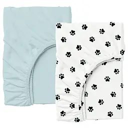 Набір простирадло на резинці 60х120 LIGHT BLUE PAWS COSAS (4822052086704)
