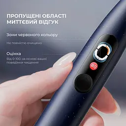 Електрична зубна щітка Oclean X Plus Pro Digital Blue - мініатюра 11