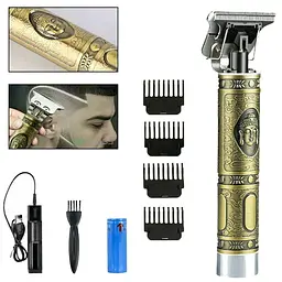 Акумуляторна машинка для стрижки волосся HAIR CLIPPER бритва тример окантувальна для бороди 5 Вт UKC T99 - мініатюра 5