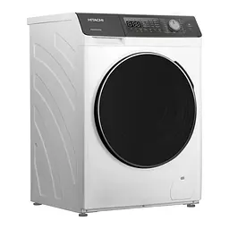 Прально-сушильна машина Hitachi фронтальна, 8(5)кг, 1400, A, 60см, дисплей, пара, інвертор, білий - мініатюра 3
