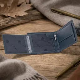 Чоловіче портмоне Tony Perotti натуральна шкіра Cortina 5053 (90126) Синє - мініатюра 6