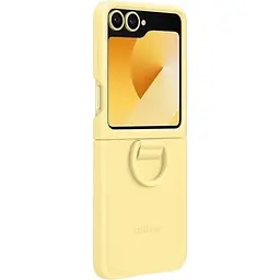Оригінальний силіконовий чохол із кільцем Silicone Cover with Ring для Samsung Galaxy Z Flip6/Flip 7 FE/ Flip5 Yellow EF-PF741TYEGUA SM-F741/SM-F761/SM-F731