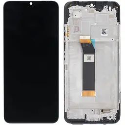 Дисплей Xiaomi Poco M5 / Poco M4 5G / Redmi 10 5G / Redmi Note 11E 5G / Redmi Note 11R чорний, оригінал PRC, з рамкою