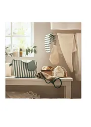 Рушник для сушіння волосся IKEA світло-бежевий мікрофібра/бавовна 72×26 см - мініатюра 5