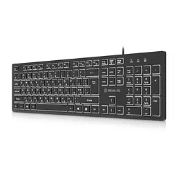 Клавіатура REAL-EL RK-7050 USB Black (EL123100054) - мініатюра 4