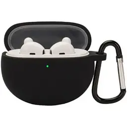 Чохол-накладка DK для Oppo Enco Air 3i (ETE91) Silicone Candy Friendly з карабіном (012708) (black)