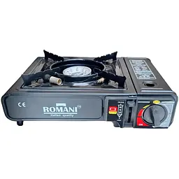 Плита газова портативна туристична Romani 342 x 275 x 113мм з адаптером