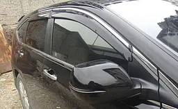 Дефлектори вікон вітровики Honda CR-V 2012 Хром молдинг
