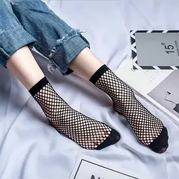Шкарпетки з унікальним сітчастим дизайном One size Чорний K000477