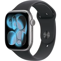 Смарт-годинник Apple Watch Series 11 GPS 46mm GPS Space Gray Aluminum Case with Black Sport Band M/L (MEV44) [145289]