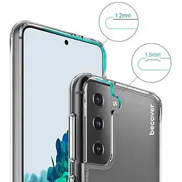 Чохол-накладка BeCover Space Case для Samsung Galaxy S22 SM-S901 Transparancy (708588) - мініатюра 2