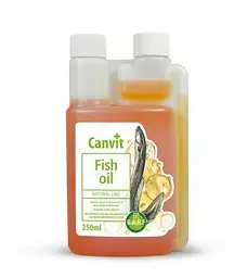 Рідка кормова добавка для шкіри та вовни собак Canvit Fish Oil 250 мл