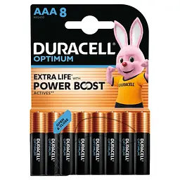 Батарейка Duracell Optimum AAA лужні 8 шт. в упаковці (5015602) - мініатюра 2