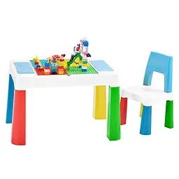 Дитячий функціональний столик і стільчик Poppet 5в1, блакитний (PP-002B) - мініатюра 5