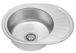Кухонна мийка Kroner KRP Satin - 5745 (0,8 мм) (CV022775) - мініатюра 3