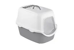 Stefanplast Cat toilet Cathy with filter - Закритий туалет для котів з фільтром сірий