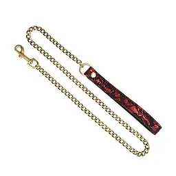 Нашийник з повідцем Liebe Seele Victorian Garden Lace and Vegan Collar With Leash чорний з червоним - мініатюра 8