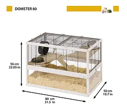 Клітка для гризунів Ferplast Domster 80 дерев'яна з аксесуарами 80x50x56 см 57027017 - мініатюра 2