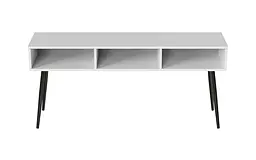 Тумба під телевізор Кентуккі Ferrum-decor 45x139x38 Чорний метал ДСП Білий 16 мм (FRD-106733) - мініатюра 4