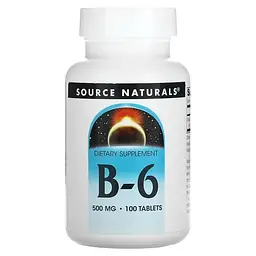 Пиридоксин (B-6) B-6 500 мг 100 таблеток Source Naturals vit0005123