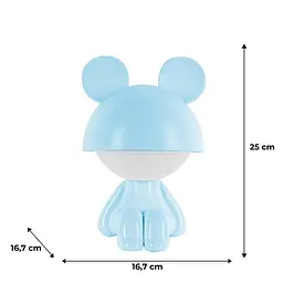 Світильник-нічник Kite LED з акумулятором Cute Mouse блакитний (K25-316-2-3) - мініатюра 5