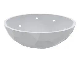 Умивальник Miraggio SAPFIRE (0002254) Miramarble, Глянцевий, Накладний, Білий