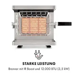 Вертикальний газовий гриль Klarstein Crossfire 800°C(10033288) - мініатюра 3