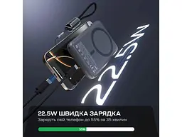Зовнішній акумулятор (Power Bank) Choetech 10000mAh PD 22.5W Black (B862) - мініатюра 4