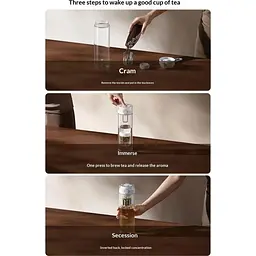 Пляшка для води MiJia Magnetic Tea Storage Cup Black (BHR089TCN) [169615] - мініатюра 7