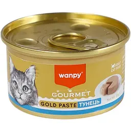 Вологий корм для котів Wanpy Gourmet Gold Paste Tuna паштет із тунцем 85 г