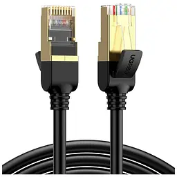 Патч-корд 15м, F/FTP cat 7 RJ-45 black Ugreen (U_11274) - мініатюра 1
