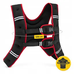 Жилет-обтяжувач для тренувань 4FIZJO 5 кг Black/Red (P-5905973402156) - мініатюра 6